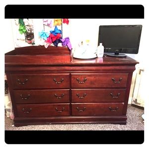 Dresser turned into changing table. Good condition